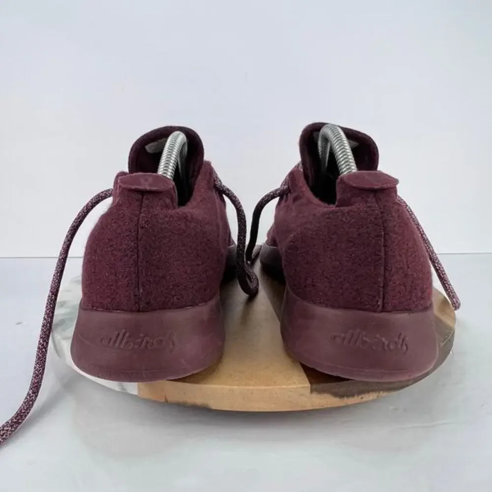 Allbirds Wool Runner Maroon Running Lace Up Men's Sneaker‎ Shoes US 10